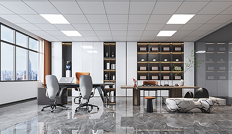 广州锐烨贸易办公室装修设计