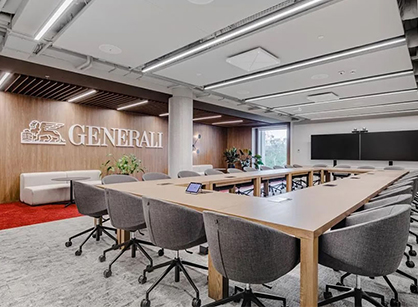 充满活力且支持团队工作的协作性办公室装修设计空间是怎样的——Generali